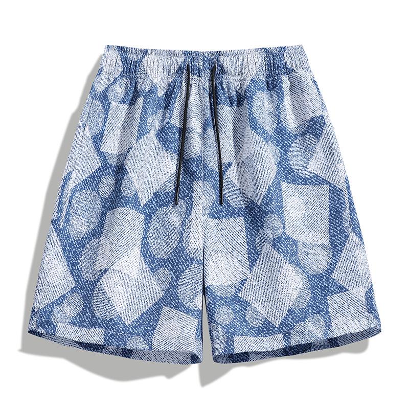 Summer Y2k Casual Beach Shorts Fashionable Solid Youth Popular Sweatpants Simple Men's Five-Quarters Thin Loose Seaside Vacation