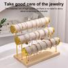 Yousheng 3-ярусная стойка для украшений, деревянная подставка для браслетов, большая вместимость, простая установка, органайзер для хранения ожерелий и украшений