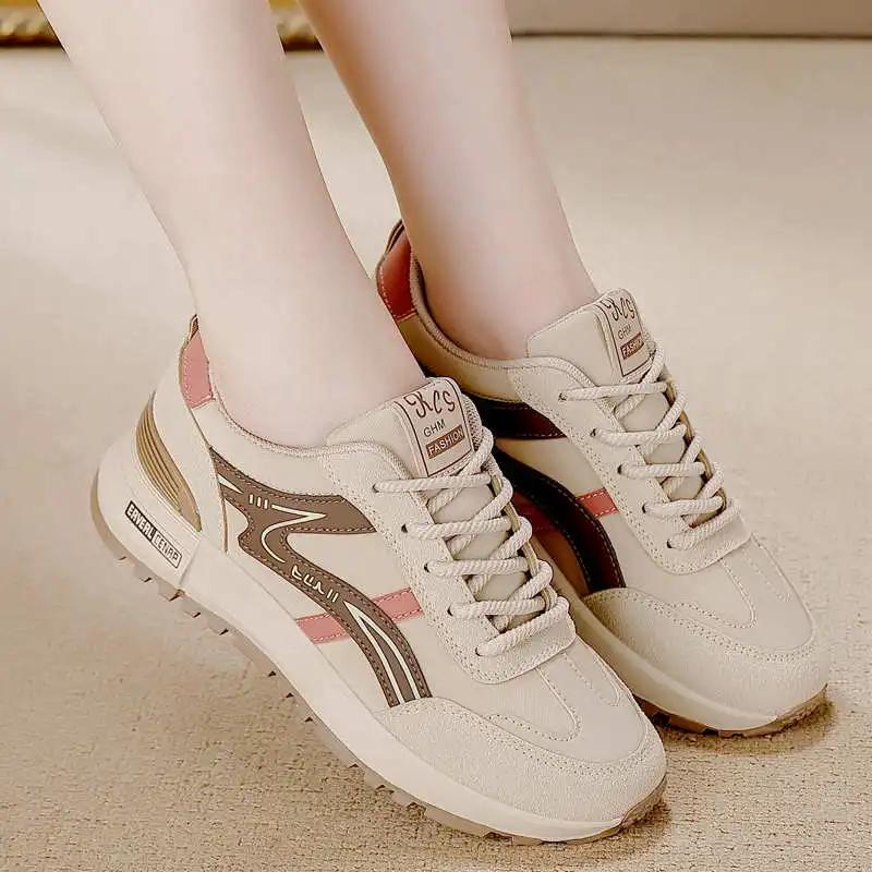 Нескользящая обувь без шнурков без каблука для женщин тканые хаки кроссовки боты панске спортивные тинес высокая мода женская обувь сапа