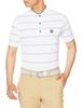 FootJoy Modern Classic Chalk Stripe Short Sleeve Braided Collar Shirt, White, Men's XL, 80454-XL