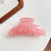 Acetic Acid Irregular Pattern Shark Clip Fresh Flower Hair Claw Sweet Acetate Hair Claw  Streetwear