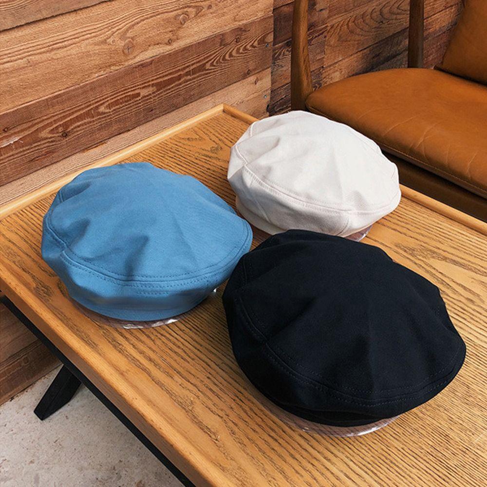 Retro Painter Hat Cotton Flat Cap Korean Version Girl Berets  Women Girl