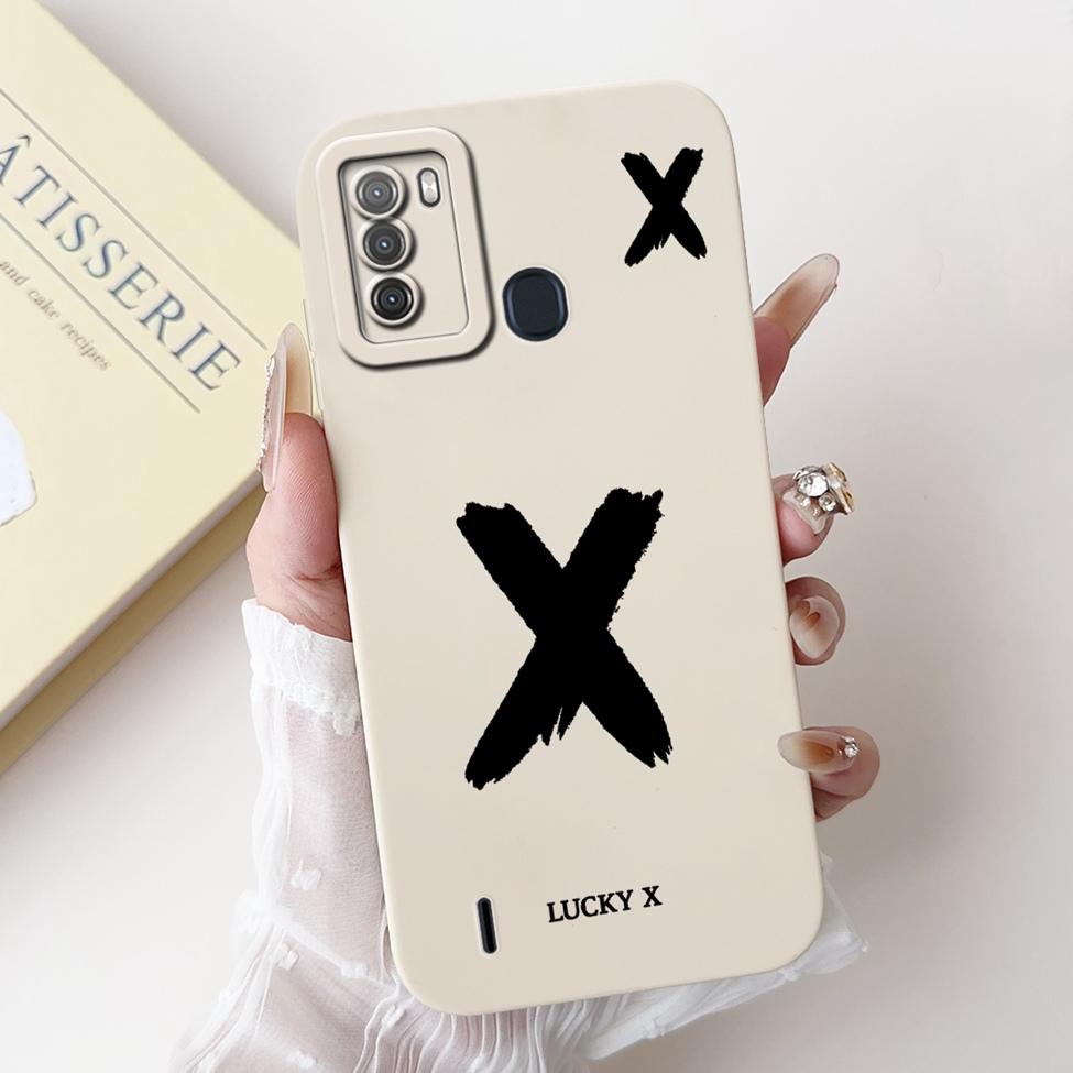 For ITEL S16 Cover For ITEL Vision 1 Pro Case Simple Fashion Letters A-Z Pattern Design Silicone Shockproof Bumper