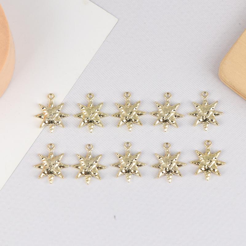 10 шт. Простая подвеска в виде восьмиконечной звезды из сплава для изготовления браслетов, ожерелий, аксессуары для изготовления ювелирных изделий