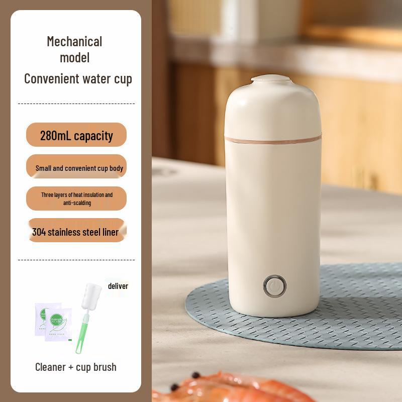 Портативный мини умный электрочайник и термокружка с USB-зарядкой для путешествий.