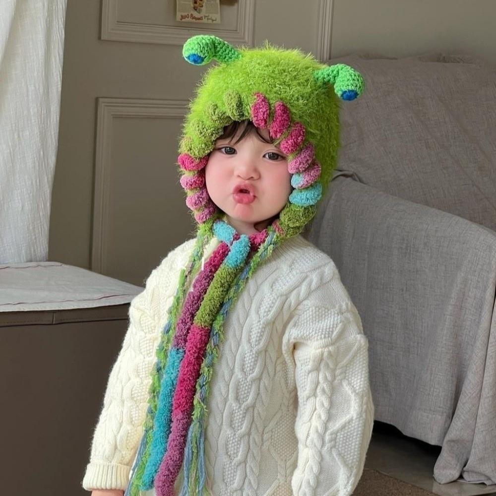 Windproof Baby Hat Soft Plush Children Winter Hat Cute Children Beanie Hat  Kids