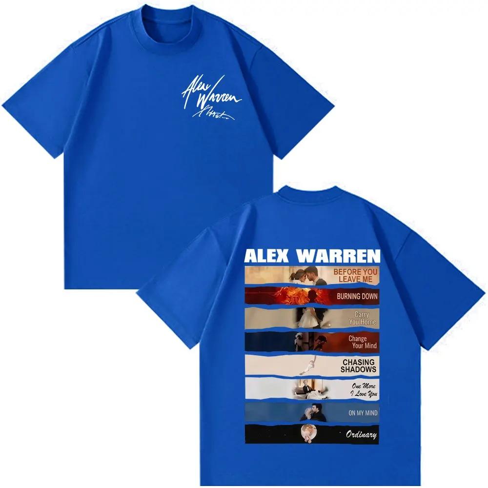 Alex Warren 2026 Tour Album Print TShirt Unisex Fashion Cotton Loose Casual Oversized ShortSleeve Women And Unisex TShirt