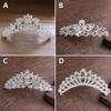 1PC Diadem With Comb Rhinestone Crown Hair Jewelry Pearl Headbands Girls Fashion Princess