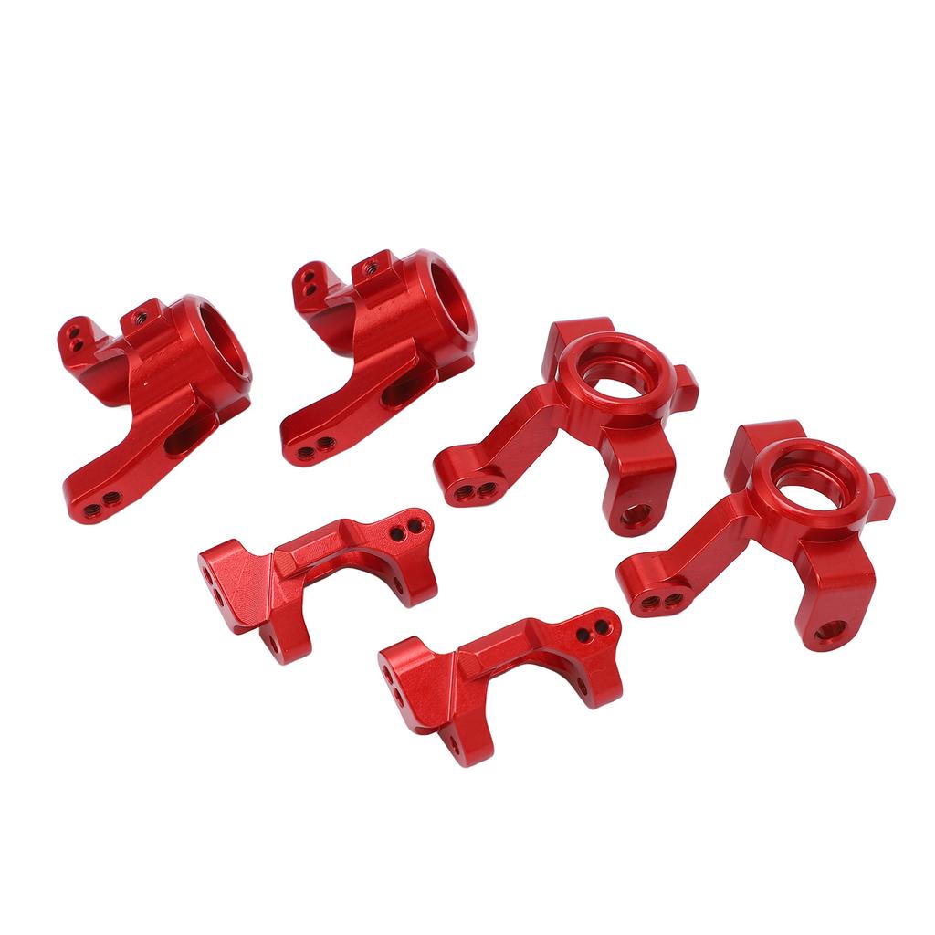RC Steering Group Assembly Set Aluminum Alloy RC Car Steering Assembly Kit for Traxxas Latrax Teton 1 18 Red