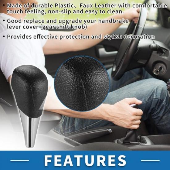 Automatic Gear Shifter Knob for Toyota 4Runner 2003-2017 Faux Leather Black