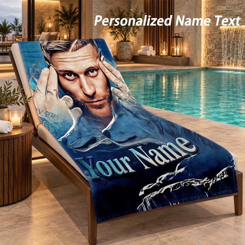 Kontra K Custom Name Beach Towel Large Soft Towel for Indoor Bathroom Outdoor Beach