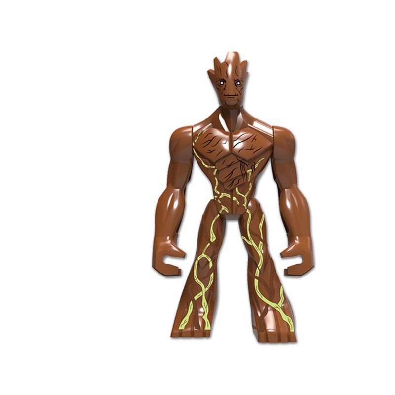 Набор мини-конструктора Marvel Фигурка супергероя-животного Танос Халк Каменный человек Собирается Набор строительных блоков Игрушка Подарок на день рождения для детей