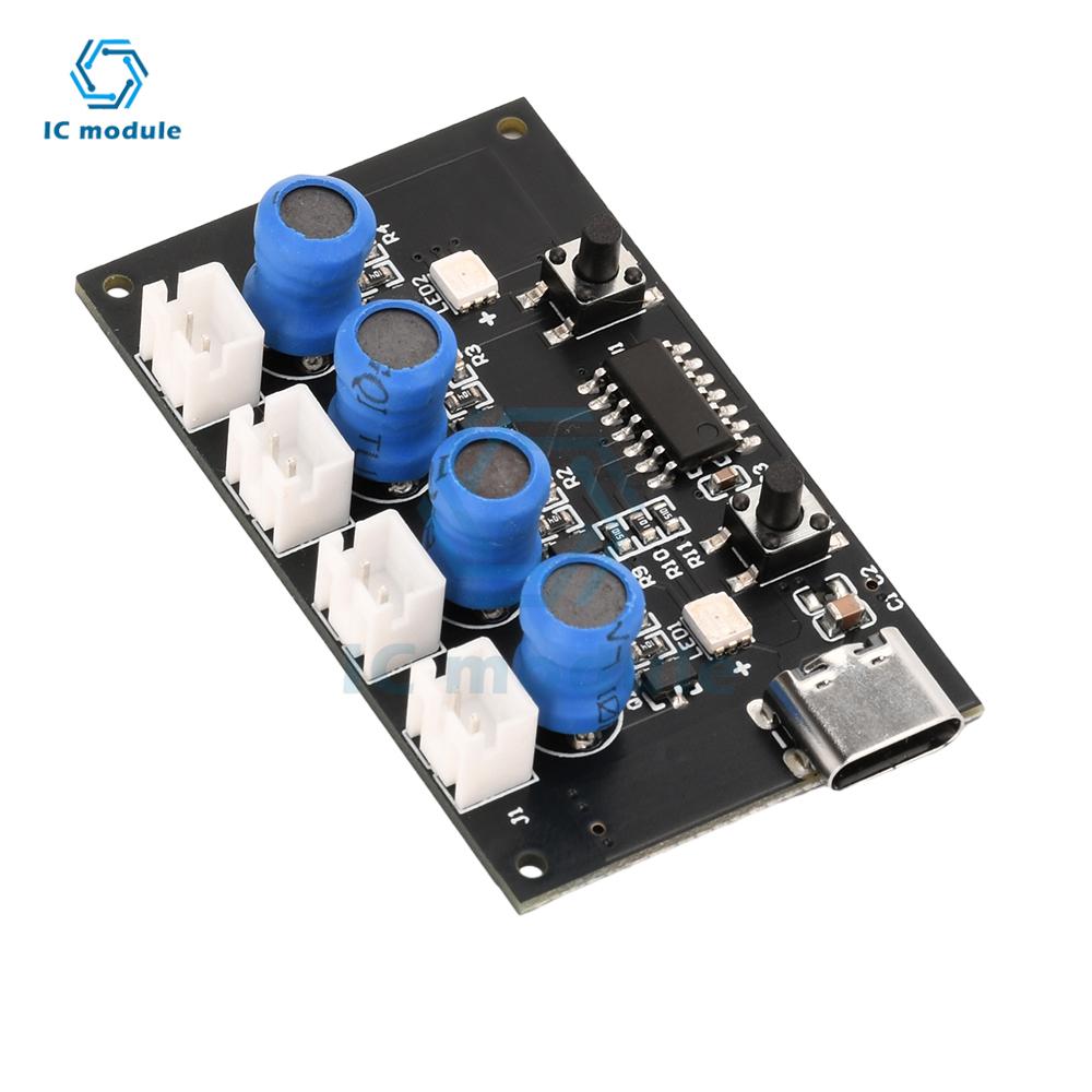 DC5V Four Spray with Colorful Atmosphere Lighting Humidifier Module Atomization Control Board DIY Ultrasonic Nebulizer TYPE-C