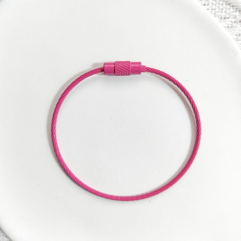 Candy Color Steel Wire Keychain Ring for DIY Jewelry Accessories