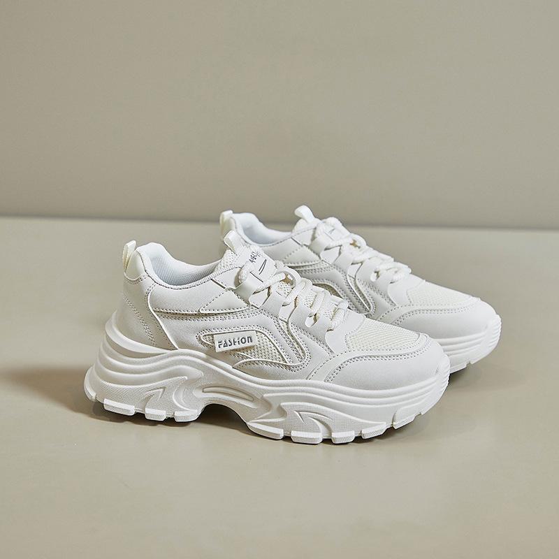 Дышащие беговые кроссовки без шнуровки для женщин, повседневная спортивная прогулочная обувь из искусственной кожи на шнуровке, женские легкие массивные кроссовки, теннисные туфли