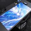 Розовый Лис Большой Игровой Коврик для Мыши XXL Игровой Коврик для Мыши Офисные Аксессуары для Длинного Стола Коврик для Мыши Кавайный Девятихвостый Лис Настольный Коврик Xxl