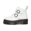 (WMNS) Dr.Martens Devon Цветочная пряжка Кожаные ботинки на платформе 'Белый Черный' Женские 27642100