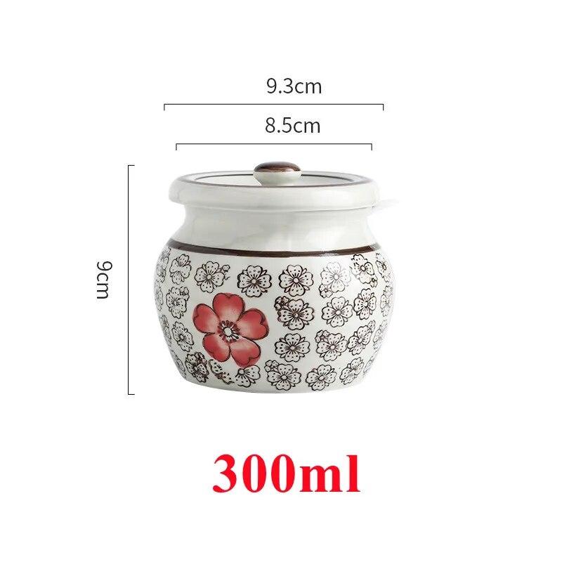 300/600 мл семейная креативная керамическая банка для приправ с ложкой и крышкой, кухонная соль, тмин, сахар, специи, приправы, контейнеры для хранения
