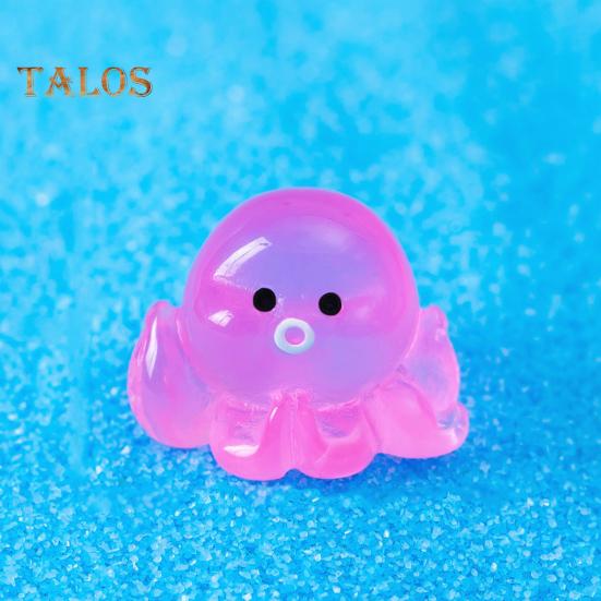 32 шт. Миниатюрные фигурки осьминогов, светящиеся в темноте, миниатюрные статуэтки осьминогов из смолы для волшебных садов, аквариумов, поделок своими руками