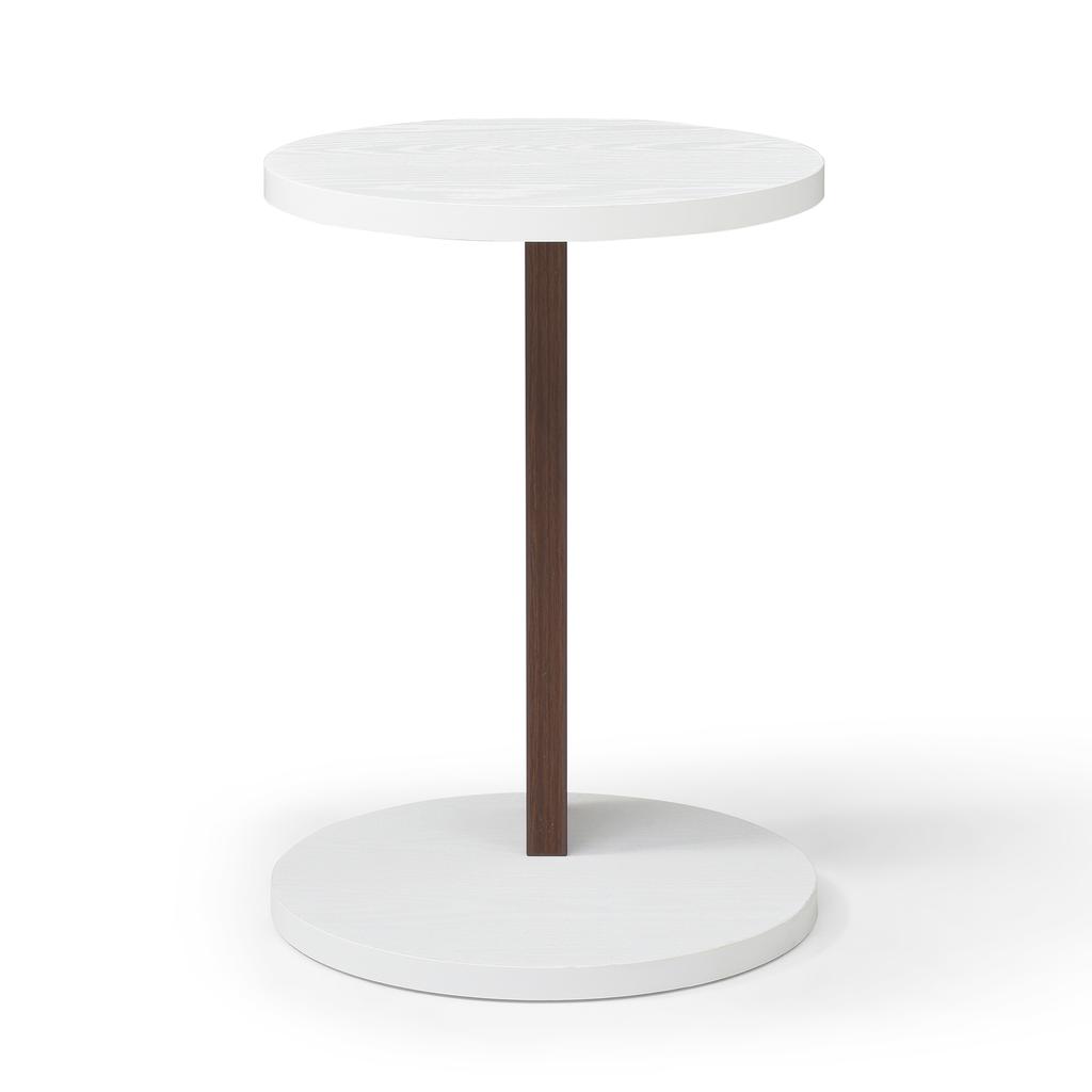 СКЛАД США Маленький приставной столик в деревенском стиле, круглый, двухъярусный, современный, С-образный, приставной столик с деревянной рамой для спальни, небольших помещений