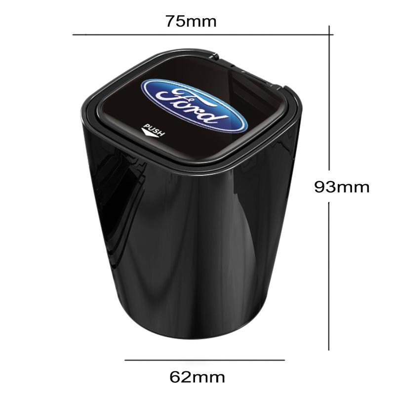 For Ford D258 Universal Car ashtray with LED light cigarette Office Ashtray For Ford Fiesta Fusion Mondeo Mustang Ranger Transit Shelby GT
