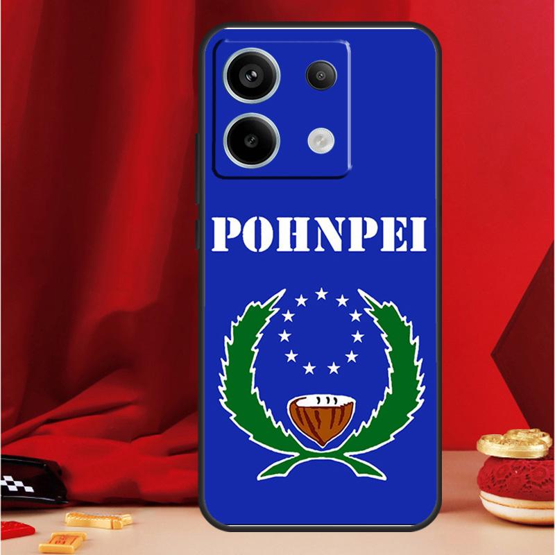 Pohnpei Ponape Flag Phone Case For Xiaomi Redmi Note 13 Pro 12 10 9 8 11 Pro 12S 11S 10S 9S 10A 9C 10C 12C 13C