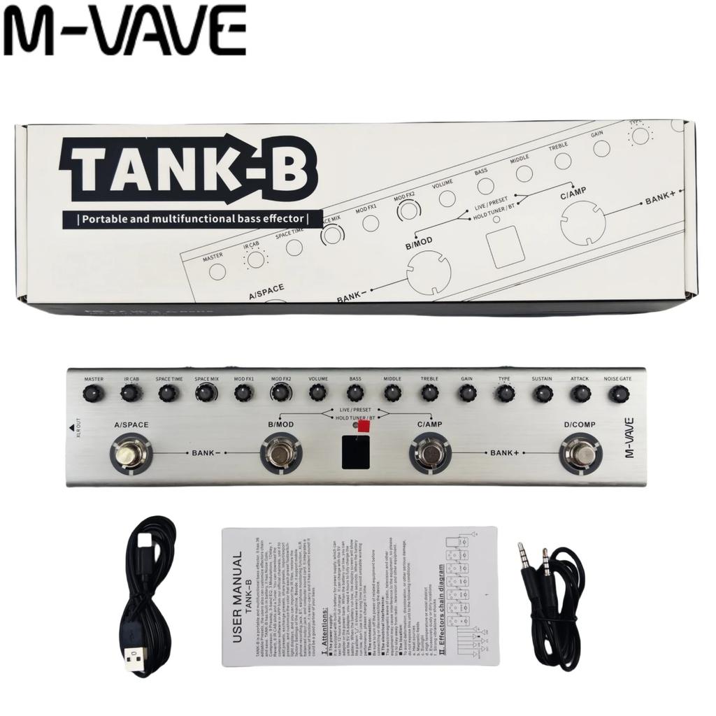 Педаль эффектов для гитары M-VAVE Tank-G | 36 пресетов и 20-часовая батарея | Профессиональный студийный/живой/сценический эффект-хаб
