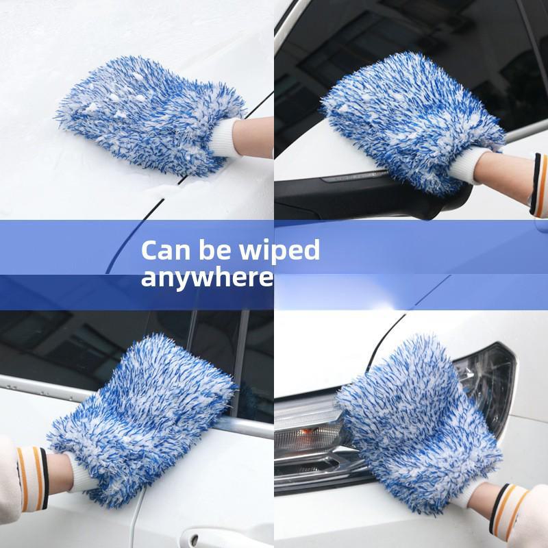 Перчатки для мытья автомобиля Magic Fiber — толстые, с длинным ворсом, с сильным впитыванием воды для эффективной очистки