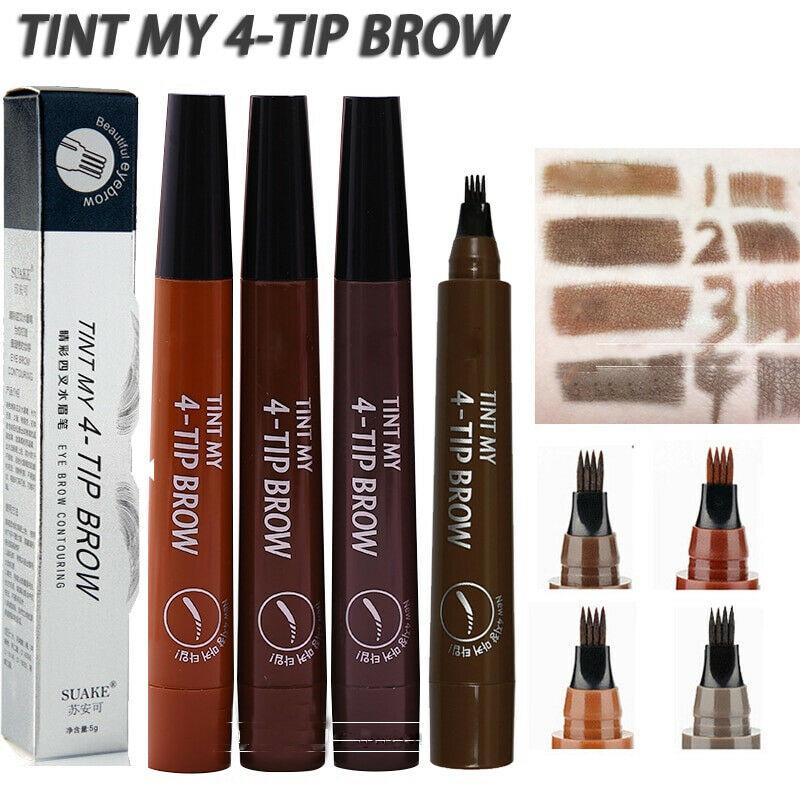 TINT MY 4-TIP BROW Жидкий карандаш для бровей Водостойкая вилка для микроблейдинга Тонкий кончик