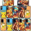 Чехол для телефона Samsung Galaxy S23 S24 iPhone 16 15 14 Xiaomi Redmi Note 13 12 11 Plus 10 Pro Max OPPO Huawei Anime Pikachu Pokemon GO Charmander Cover