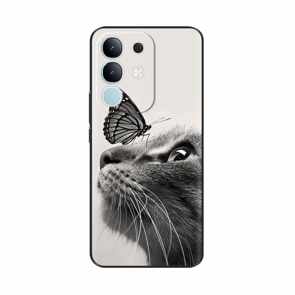 Чехол-крышка для Vivo Y29 4G 2025 Милые Цветы Мягкий Силикон Capa Чехлы для Телефона Для Vivo Y29 4G Чехол Мультяшные Ударопрочные Сумки Coque
