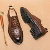 Винтажные мужские туфли, черные, коричневые, ПУ, толстая подошва, дышащие, на шнуровке, деловые дерби, обувь для джентльмена, размеры 38-45