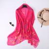 Korean Version of Summer Sun Protection Beach Towel Color Butterfly Printed Soft Yarn Scarf Women's Long Shawl Scarf
