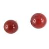 [K9627] - Carnelian Red 'Mineralia' Gold-plated Earrings 8 Mm