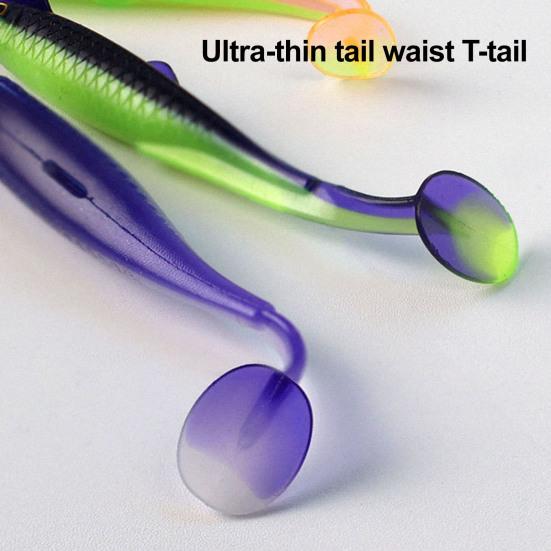 20 шт. рыболовная приманка 3D искусственная рыба с Т-образным хвостом гибкая приманка для техасских джигов необычные крючки для рыбалки на открытом воздухе