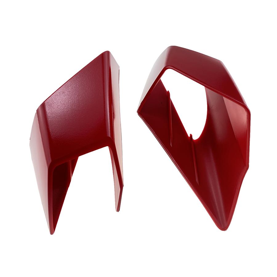2X Motorcycle Front Fairing Winglets Side Wing Cover Red For 19-21 Honda CBR650R