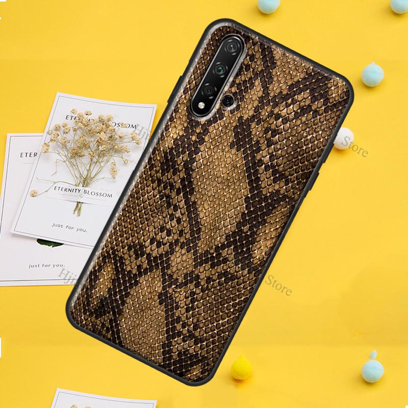 Чехол под змеиную кожу для Huawei P30 P20 P40 P60 Pro P Smart Nova 9 5T Honor Magic 5 Lite X8 X9a 50 70