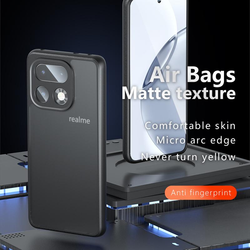 For Realme 16 Pro Plus 16 Pro Case Shockproof Frosted Skin Feel Matte PC+TPU Anti-fingerprint Transparent Cover For Realme16