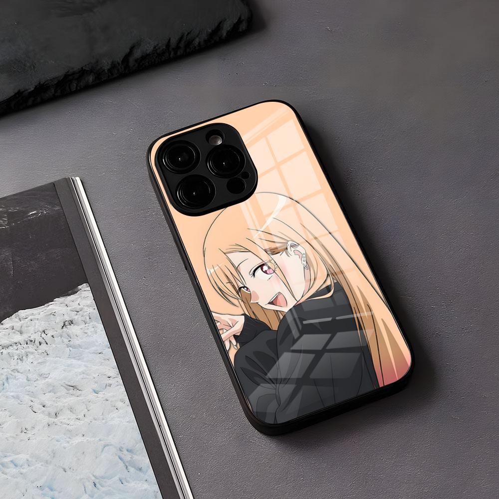 Чехол для телефона Sono Bisque Doll Wa Koi Wo Suru для iPhone 17 Air 16 E Pro Max 15 14 13 Mini 12 Pro 11 Max Plus Черная стеклянная крышка
