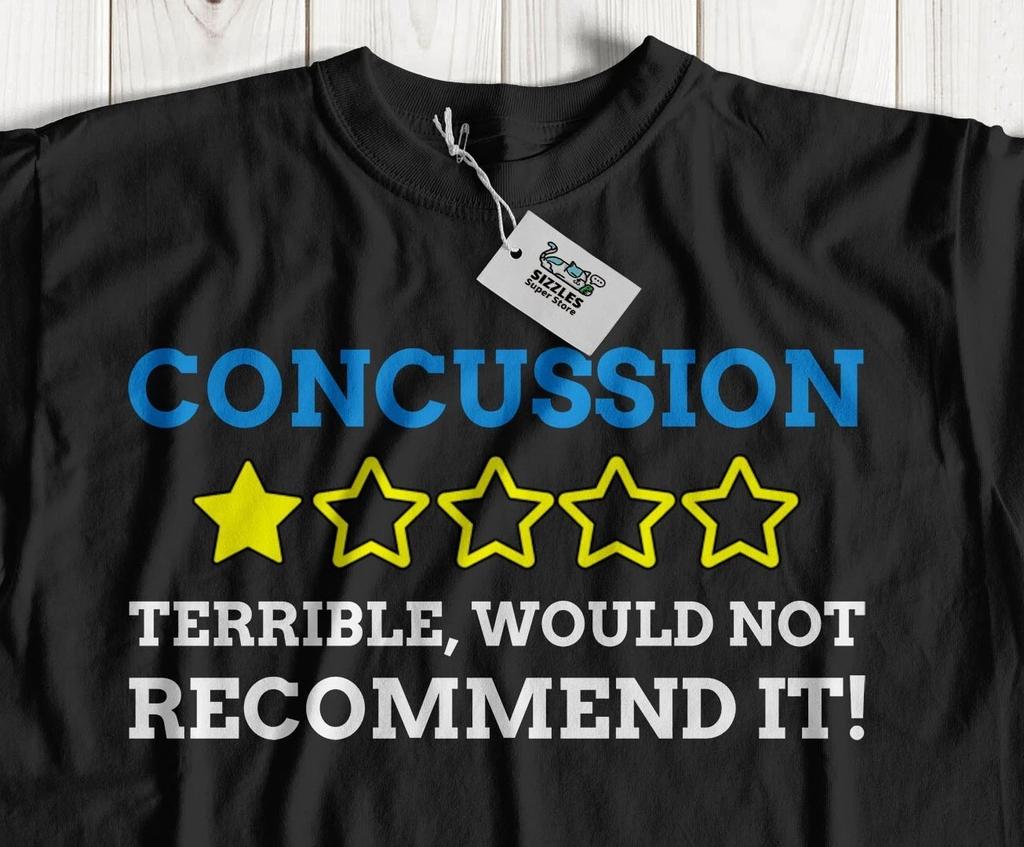 Unisex Funny Concussion T-Shirt Hit Injured Skull & Head Injury Gifts