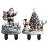 Santa Christmas Garden Stakes,Santa Snowman Plug Sign Christmas Ornaments Acrylic 2D Yard Signs For Outdoor Holiday Decorations