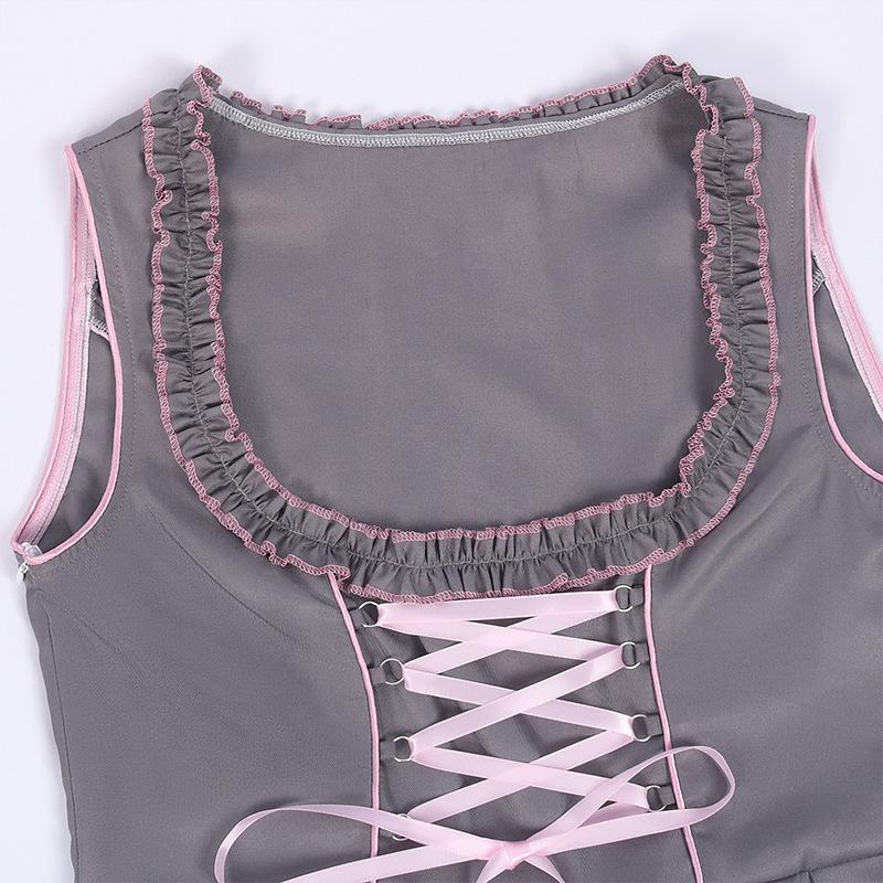Plus Size European & American Pink Oktoberfest Beer Dress for Stage & Cosplay