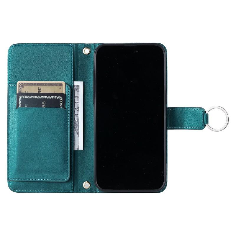 Чехол для Samsung Galaxy S23 S24 FE S25 Plus Ultra Luxury Flip Wallet Case из искусственной кожи с отделениями для карт и подставкой со шнурком