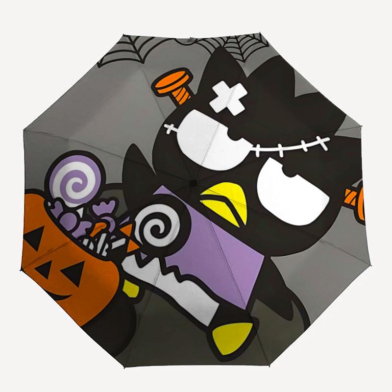 1pc Halloween Frankenstein Automatic Opening Umbrella - Portable Tri-Fold Design with 8-Bone Iron Frame, Perfect for Outdoor Use, Festive Gift for Fan