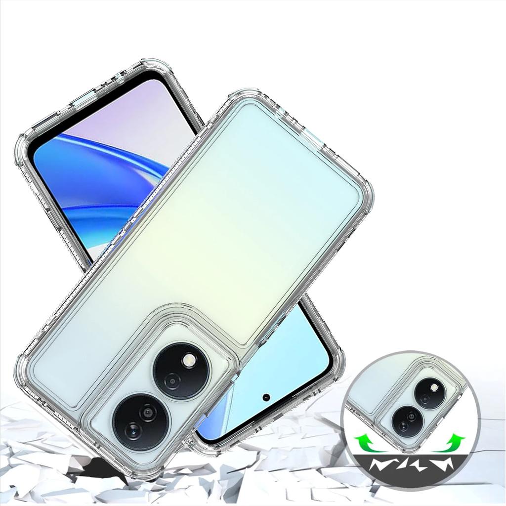 Гибридный противоударный чехол 3 в 1 для Honor X7B 6,8 дюйма Жесткая пластиковая рамка Прозрачная задняя крышка из ТПУ Coque Fundas