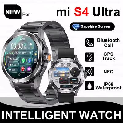 2025 Новые умные часы S4 Ultra Outdoor Sports для мужчин 1,53 дюйма AMOLED NFC GPS компас пульсометр водонепроницаемые BT вызов умные часы