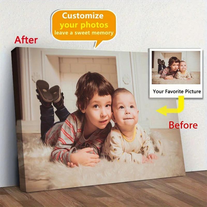 Настраиваемый постер на холсте без рамки, персонализированный, настройте свою фотографию, поделитесь любимыми моментами воспоминаний, подарок для друзей и семьи, настенное искусство, домашний декор