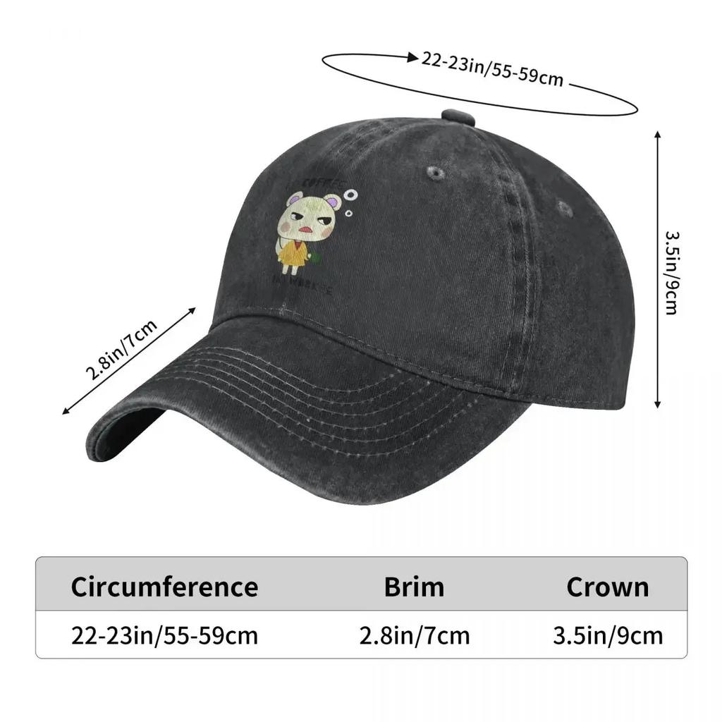 Animal Crossing Timmy Game Multicolor Hat Peaked Men Women's Cowboy Cap No Coffee No Workee Baseball Caps Visor Protect Hats