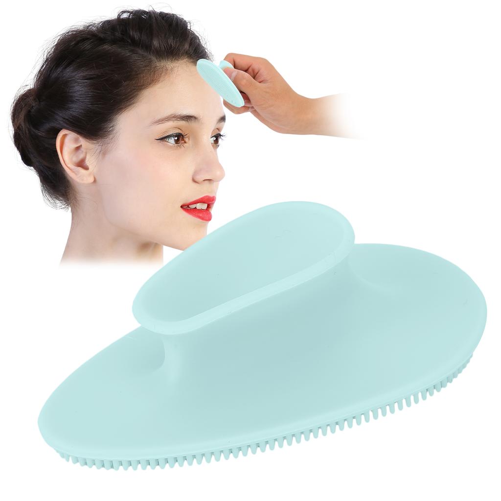 Silicone Facial Cleansing Brush Portable Clean Skin Multifunctional Face Cleaning ToolLight Blue