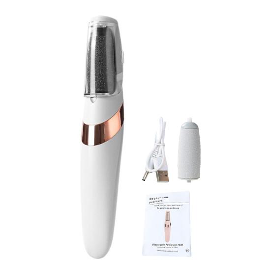 Электрическая шлифмашинка для ног, перезаряжаемый удалитель мозолей для удаления огрубевшей кожи, эргономичный эксфолиатор для ног, портативная пилка для ног для гладких стоп, уход для домашнего спа